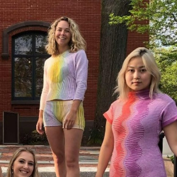 Novvaks Knits Pastel Ombre Handknit Crop Sweater - Picture 4 of 16